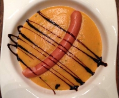 Kartoffel-Karottensuppe mit Wiener - schnell und einfach