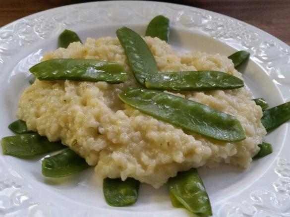 Zuckerschoten - Zitronenrisotto