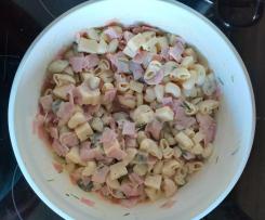 Nudelsalat dänische Art nach einem Bärenmarke Rezept