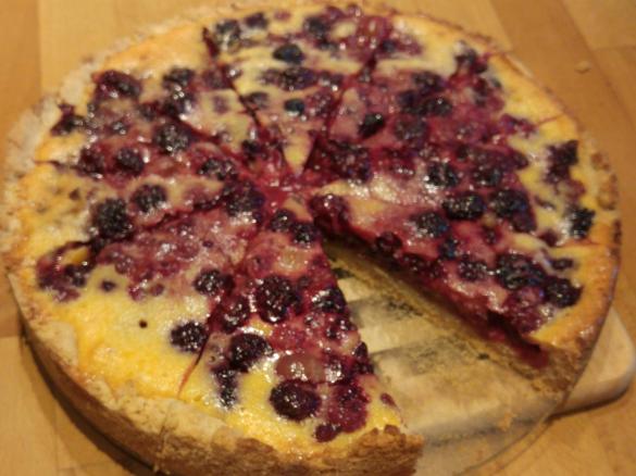 Beeren-Tarte mit Vanille-Guss, schneller Beeren Kuchen
