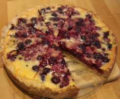 Beeren-Tarte mit Vanille-Guss, schneller Beeren Kuchen