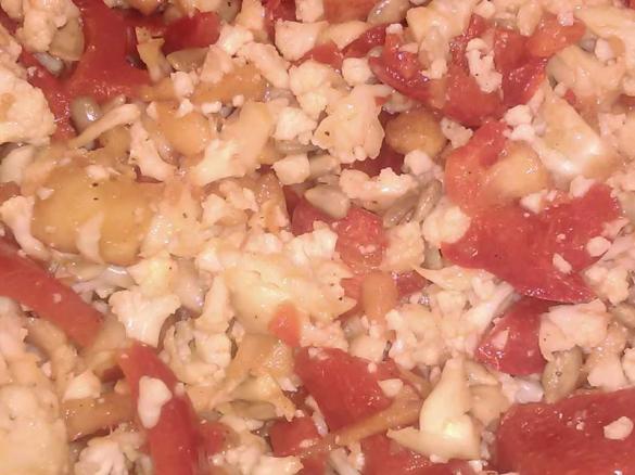 Blumenkohlsalat mit Sonnenblumenkerne