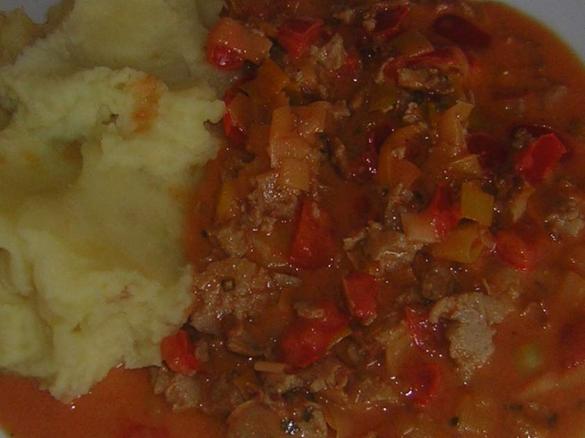 Bratwurst-Lauch-"Pfanne" 