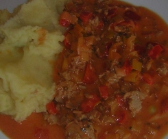 Bratwurst-Lauch-"Pfanne" 