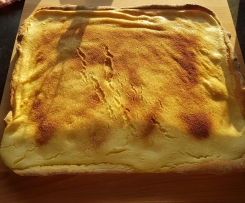 Rahmkuchen mit Hefeteig