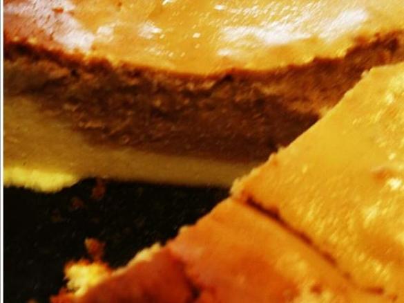 Schoko-Vanillekäsekuchen ohne Boden