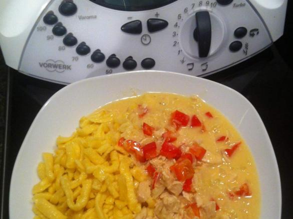 Geschnetzeltes in Senf-Honig-Sauce