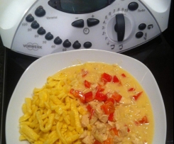 Geschnetzeltes in Senf-Honig-Sauce