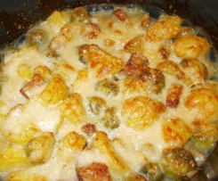 Rosenkohl-Kassler-Auflauf