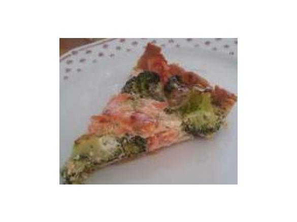 Quiche mit Lachs und Brokkoli