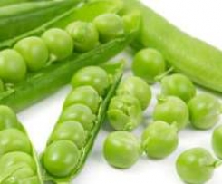 Erbsensuppe mit Garnelen