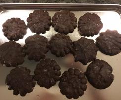 Schokoladen-Guetzli mit Gebäckpresse