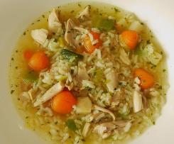 Hühnersuppe ohne Fertigbrühe