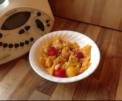 Kürbisnocken mit Tomaten