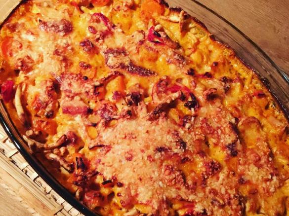 Spätzle-Auflauf mit Hähnchen (Weight Watchers tauglich)