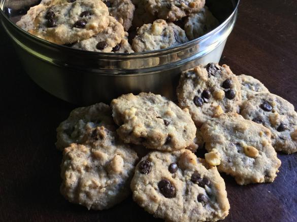 Triple Chocolate Macadamia Cookies