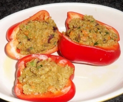Gefüllte Paprika mit Couscous (vegan)