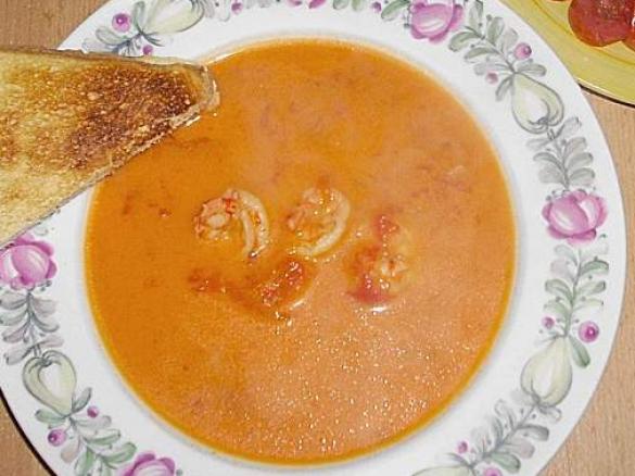 Cremige Garnelensuppe