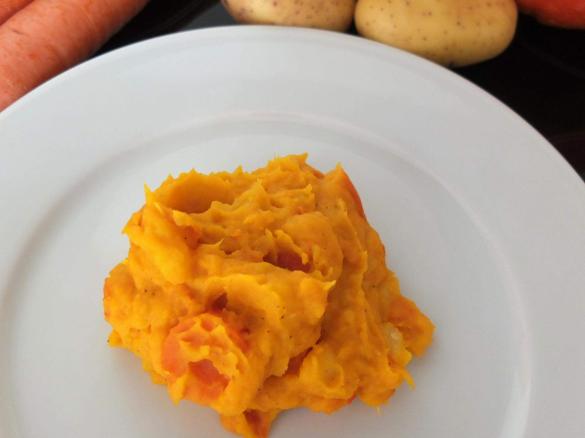 Kürbis-Kartoffel-Püree mit Karotten