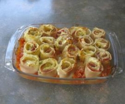 Lasagne-Röllchen mit Frischkäse-Füllung