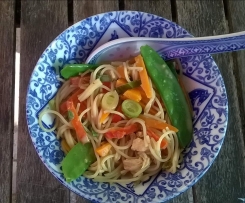 Scharfe Asia Nudeln, vegetarisch