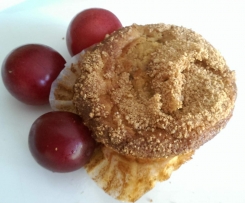 Pflaumenmuffins oder Zwetschgenmuffins mit Amarettinis