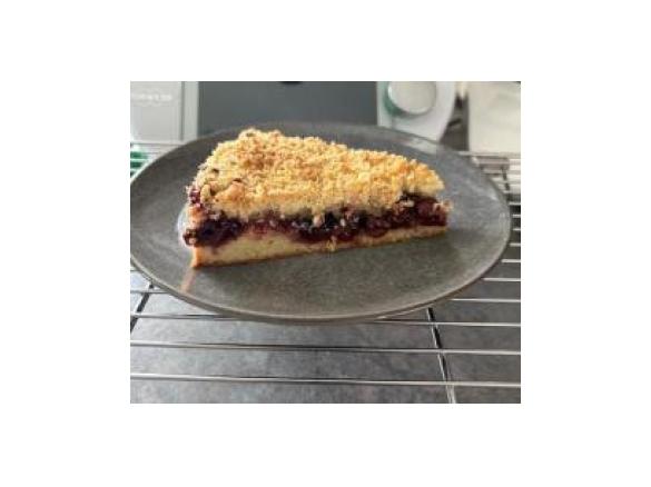 Variation Kirsch-Streuselkuchen, wie vom Bäcker ohne Zucker
