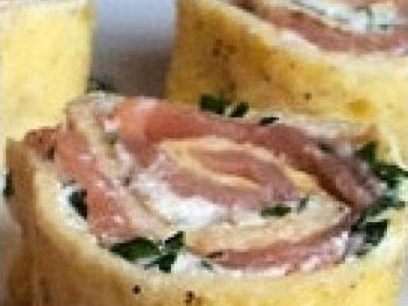 Räucherlachs Pfannkuchen vom Blech