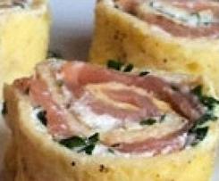 Räucherlachs Pfannkuchen vom Blech