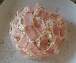 Käsekugel mit Schinken