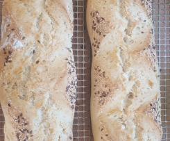 Variation vom Bayrischen Baguette mit Lievito Madre +Körnermix