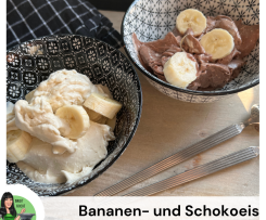 Bananen- und Schokoladeneis
