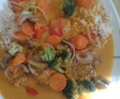 Geschnetzeltes in Currysoße