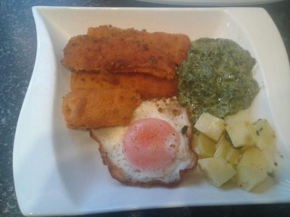 TK-Spinat mit Kartoffeln