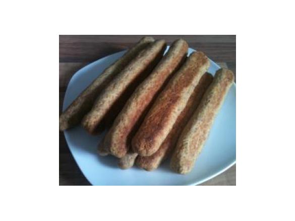 Dinkelstangen mit Bananen (Snack für Kids)