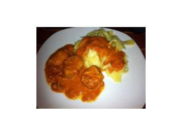 Schweinefilet mit Bandnudeln