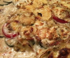 Tomaten Zucchini Gratin 