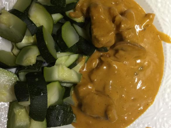 Geschnetzeltes mit leichter Pilz Sauce