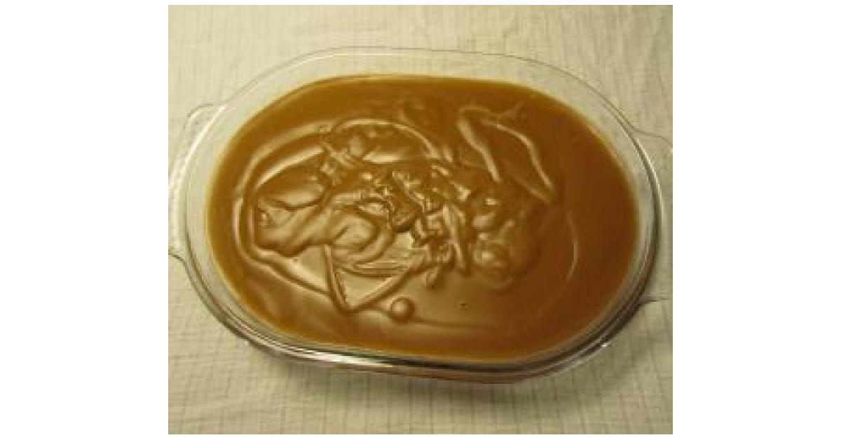 Schokoladen-Sahnepudding (zum Beispiel auf Birnen) von Den-Si. Ein ...