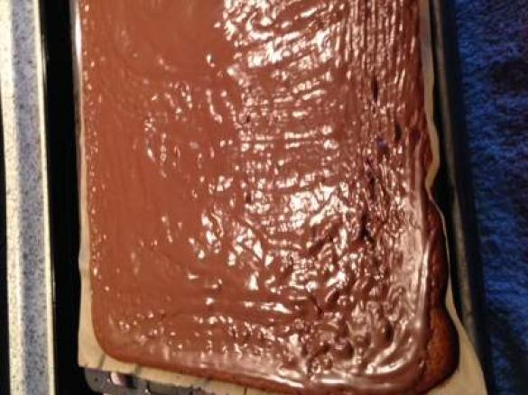Lebkuchen mit Schokoguß vom Blech