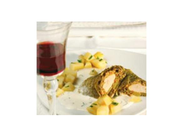 Hähnchenbrust im Wirsingmantel