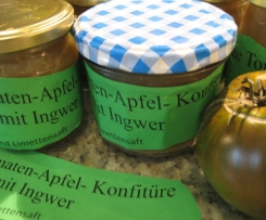 Grüne Tomaten-Apfel- Konfitüre mit Ingwer