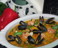 Bejinhas Fisch Paella echt Spanisch