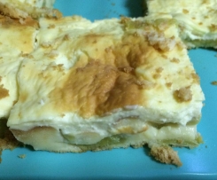 Rhabarber-Schnitten mit Creme-fraiche Guss