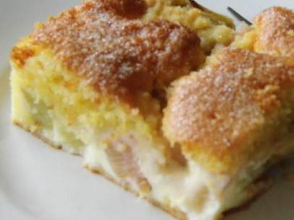Rhabarberkuchen mit Puddingcreme