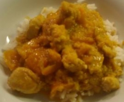 Variation von Hähnchencurry Madras