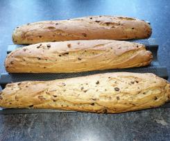 Speckbaguette mit Röstzwiebeln