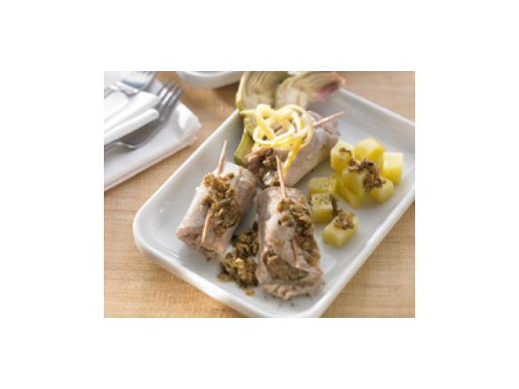 Thunfisch-Röllchen mit Kartoffelsalat / Fresh tuna rolls with potato salad (Involtini di tonno con insalata di patate)
