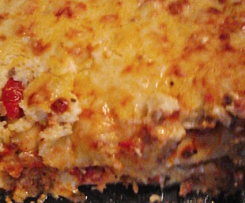 Dinkel Hackfleisch Kürbis Gratin