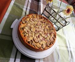 Rhabarberkuchen mit Quarkguss
